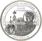 1 Dollar - Elizabeth II Princess Diana, Niue, 2011 reverse image