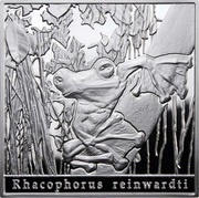 1 Dollar - Elizabeth II Black-webbed Tree Frog, Niue, 2011 reverse image