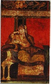 1 Dollar - Elizabeth II Fragment of Villa of Mysteries Fresco: 8/9, Niue, 2011 reverse image