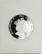 1 Dollar - Elizabeth II Fragment of Villa of Mysteries Fresco: 6/9 obverse image