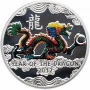 1 Dollar - Elizabeth II Year of the Dragon, Niue, 2011 reverse image
