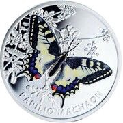 1 Dollar - Elizabeth II Papilio Machaon, Niue, 2011 reverse image