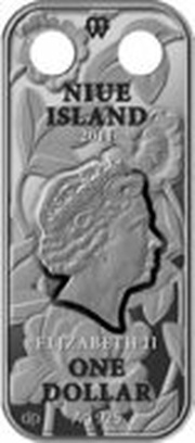 1 Dollar - Elizabeth II Pendant with Amber obverse image