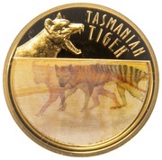 1 Dollar - Elizabeth II Tasmanian Tiger, Niue, 2011 reverse image