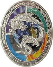 1 Dollar - Elizabeth II Year of the Dragon, Niue, 2012 reverse image