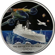 1 Dollar - Elizabeth II Coral Sea, Niue, 2012 reverse image