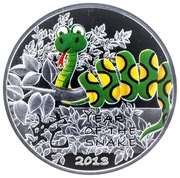 1 Dollar - Elizabeth II Year of the Snake, Niue, 2012 reverse image