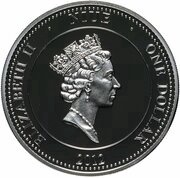 1 Dollar - Elizabeth II Iris barbata obverse image