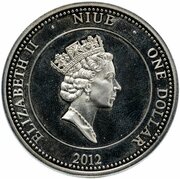 1 Dollar - Elizabeth II Japanese lily obverse image