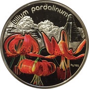 1 Dollar - Elizabeth II Leopard lily, Niue, 2012 reverse image