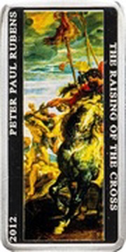 1 Dollar - Elizabeth II The Raising of the Cross: 1/3, Niue, 2012 reverse image