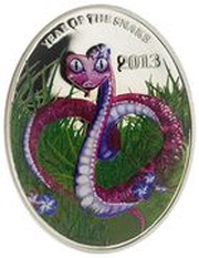 1 Dollar - Elizabeth II Snake in love, Niue, 2013 reverse image