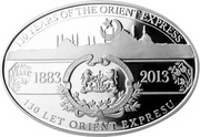 1 Dollar - Elizabeth II Orient Express, Niue, 2013 reverse image