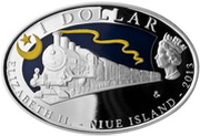 1 Dollar - Elizabeth II Orient Express; coloured obverse image
