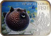 1 Dollar - Elizabeth II Guineafowl Pufferfish, Niue, 2013 reverse image
