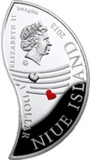 1 Dollar - Elizabeth II In Love: Left obverse image