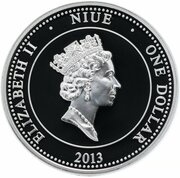 1 Dollar - Elizabeth II Phalaenopsis pulcherrima obverse image