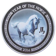 1 Dollar - Elizabeth II Year of the Horse, Niue, 2014 reverse image