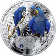1 Dollar - Elizabeth II Hyacinth Macaw, Niue, 2014 reverse image