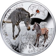 1 Dollar - Elizabeth II Grevy's Zebra, Niue, 2014 reverse image