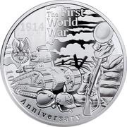1 Dollar - Elizabeth II World War I, Niue, 2014 reverse image