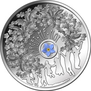 1 Dollar - Elizabeth II Forget Me Not, Niue, 2014 reverse image
