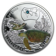 1 Dollar - Elizabeth II Loggerhead Sea Turtle, Niue, 2014 reverse image