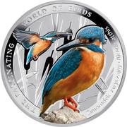 1 Dollar - Elizabeth II Kingfisher, Niue, 2014 reverse image