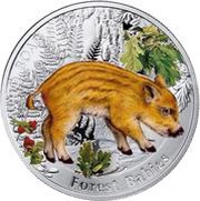 1 Dollar - Elizabeth II Wild boar, Niue, 2014 reverse image