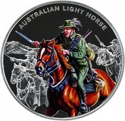 1 Dollar - Elizabeth II Australian Light Horse, Niue, 2014 reverse image
