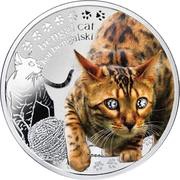 1 Dollar - Elizabeth II Bengal Cat, Niue, 2014 reverse image