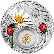 1 Dollar - Elizabeth II Ladybug, Niue, 2014 reverse image