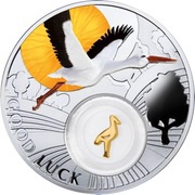 1 Dollar - Elizabeth II Stork, Niue, 2014 reverse image
