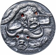1 Dollar - Elizabeth II Buffalo, Niue, 2014 reverse image