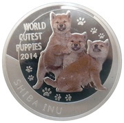 1 Dollar - Elizabeth II Shiba Inu, Niue, 2014 reverse image