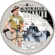 1 Dollar - Elizabeth II Australia WWII, Niue, 2015 reverse image