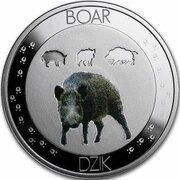 1 Dollar - Elizabeth II Boar, Niue, 2015 reverse image