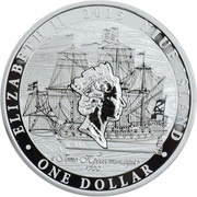 1 Dollar - Elizabeth II Peter the Great obverse image