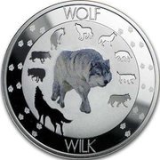 1 Dollar - Elizabeth II Wolf, Niue, 2015 reverse image