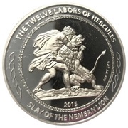 1 Dollar - Elizabeth II Slay of the Nemean Lion, Niue, 2015 reverse image
