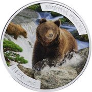 1 Dollar - Elizabeth II Bear, Niue, 2015 reverse image