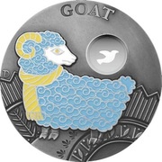 1 Dollar - Elizabeth II Goat, Niue, 2015 reverse image