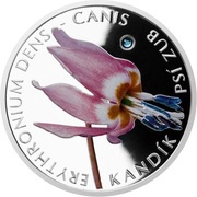 1 Dollar - Elizabeth II Dogtooth violet, Niue, 2015 reverse image