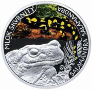 1 Dollar - Elizabeth II Fire salamander, Niue, 2015 reverse image