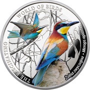 1 Dollar - Elizabeth II European Bee-eater, Niue, 2015 reverse image