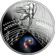 1 Dollar - Elizabeth II Antennae Galaxies, Niue, 2015 reverse image