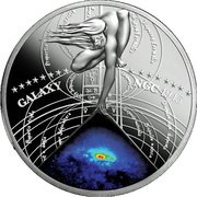 1 Dollar - Elizabeth II Galaxy NGC 4945, Niue, 2015 reverse image