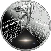 1 Dollar - Elizabeth II The Sombrero Galaxy, Niue, 2015 reverse image