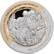1 Dollar - Elizabeth II Gandhi's Salt March, Niue, 2015 reverse image