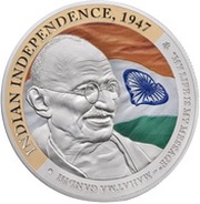 1 Dollar - Elizabeth II Indian Independence, Niue, 2015 reverse image